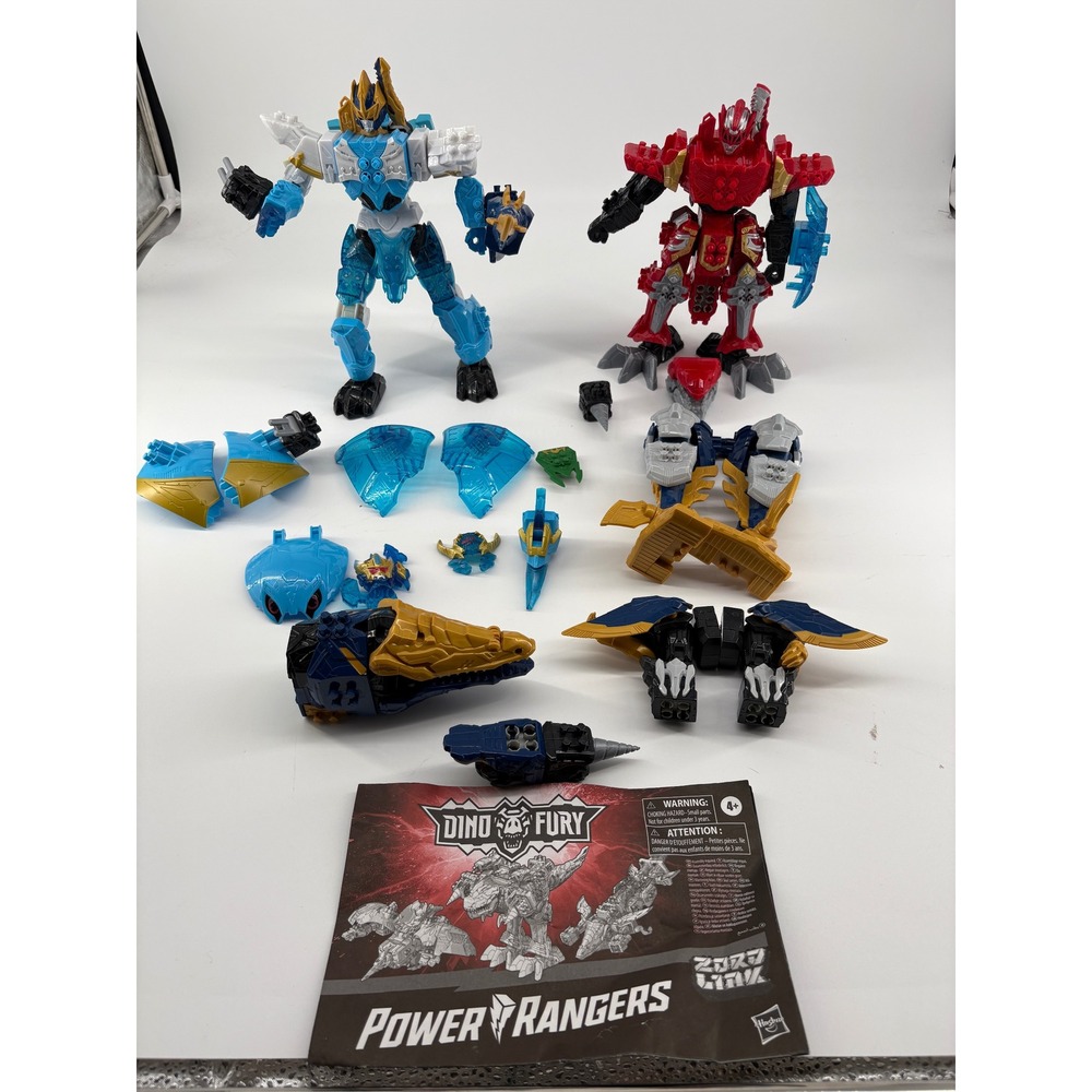 Power Rangers Dino Fury Zord Link Lot T-Rex Champion & Ptera Freeze Zord Extras